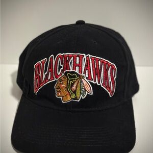 90s Vintage Starter Blackhawks Black Cap🔥